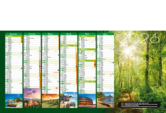 Calendriers bancaires Harmonie