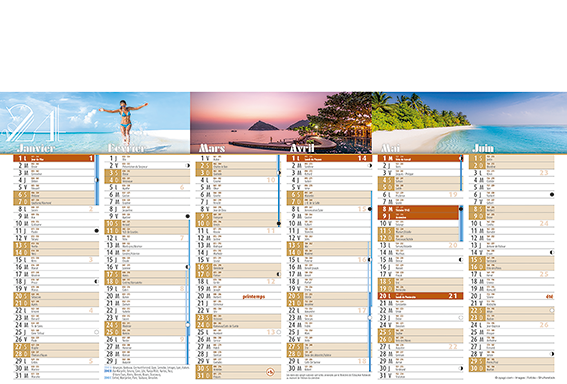 Calendriers bancaires Emotion