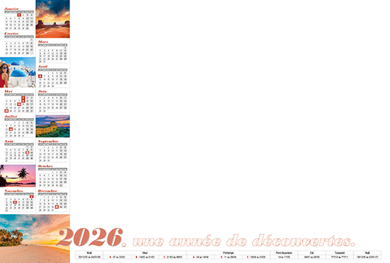 Calendriers sous-mains Sous-main LSM09