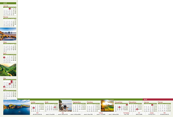 Calendriers sous-mains Sous-main LSM02